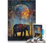 puzzle 1000 pezzi per adulti Elefante celeste Giocattoli che creano dipendenza e sfidano l'intelligenza del cervello decorazione murale 75x50cm