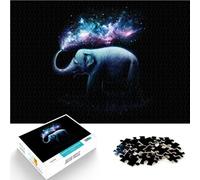 puzzle 1000 pezzi per adulti Elefante Cosmico per il giocattolo di sfida del gioco educativo Adatto per la decorazione del desktop 75x50cm