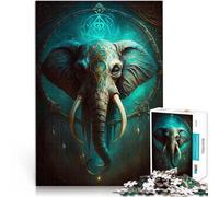 puzzle 1000 pezzi per adulti “Elefante fantastico” Fatto di legno，Adatto a partire dai 14 anni Gioco pratico Regalo divertente per la famiglia。misurare：50x75cm/19.68x29.52pollice