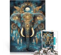 puzzle 1000 pezzi per adulti Elefante misterioso Antistress Vacanza in patria Uccidere il tempo Collezione di artisti, Belle arti 75x50cm