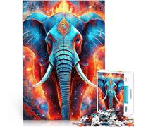 puzzle 1000 pezzi per adulti Elefante mistico al neon per il giocattolo di sfida del gioco educativo Regalo di compleanno, regali, arte murale 75x50cm