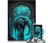 puzzle 1000 pezzi per adulti Elefante Mondo mitico Giocattoli educativi per l'apprendimento Giochi per famiglie Regali di Babbo Natale segreto 52x38cm