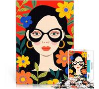 puzzle 1000 pezzi per adulti Eleganza floreale Un ritratto audace e vibrante del fascino femminile moderno Giochi Giocattoli Regalo grande regalo 38x26cm