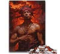 Puzzle 1000 pezzi per adulti Epic Fantasy Fire Mage Red Family Fun tutta la famiglia dai 14 anni in su, 50x75cm