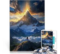 puzzle 1000 pezzi per adulti Epica alba in cima alla montagna Vacanza a casa: uccidere il tempo è ideale come regalo per tutta la famiglia 38x26cm