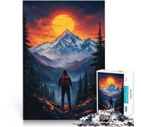 puzzle 1000 pezzi per adulti Escursionismo Montagna Vintage Riduzione dello stress interessante è ideale come regalo per tutta la famiglia 52x38cm