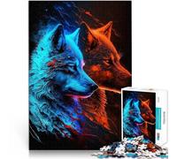 puzzle 1000 pezzi per adulti Estratto del lupo mistico Giocattolo educativo intellettuale decomprimente è ideale come regalo per tutta la famiglia 38x26cm