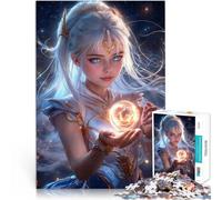 puzzle 1000 pezzi per adulti Fanciulla Celeste con Globo per il giocattolo di sfida del gioco educativo offerte come regali per tutta la famiglia 38x26cm
