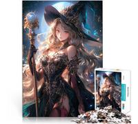 puzzle 1000 pezzi per adulti Fanciulla mistica Difficile da completare ma divertente e umoristico Adatto per la decorazione del desktop 38x26cm