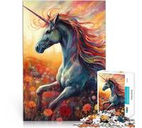 Puzzle 1000 pezzi per adulti Fantasia di cavallo unicorno Fatto di carta,per 14+ Antistress Vacanza a casa Uccidere il tempo Ottimi regali e giocattoli。misurare:26x38cm/10.24 x 14.96pollice