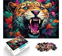 Puzzle 1000 pezzi per adulti Fantasy Jungle Leopard Gioco Giocattoli Sfida di intelligenza cerebrale Giocattoli avvincenti 26x38cm