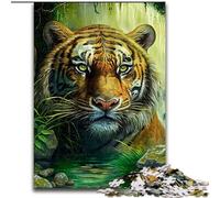 Puzzle 1000 pezzi per adulti Fantasy Tiger Puzzle impossibili per adulti Attività per famiglie, rompicapo, arredamento per la casa, regalo per le feste Dimensioni: 38x26cm