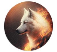 Puzzle 1000 pezzi per adulti Fantasy Wolf Puzzle per adulti Gioco interattivo per famiglie, regalo artigianale con grafica colorata 67,5x67,5 cm