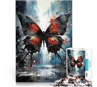 puzzle 1000 pezzi per adulti Farfalla scura nel paesaggio urbano Giocattoli Giochi Educativi Antistress Migliorare l'amore tra le coppie 75x50cm