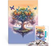 puzzle 1000 pezzi per adulti Farfalle dell'albero della vita Giocattoli per l'intrattenimento in famiglia Migliorare la memoria 75x50cm