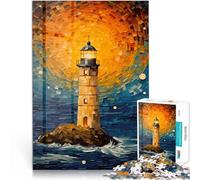 puzzle 1000 pezzi per adulti faro nella tempesta Giocattoli educativi per l'apprendimento Giochi per famiglie Regalo di compleanno 75x50cm