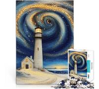 puzzle 1000 pezzi per adulti Faro sotto il cielo stellato Giocattoli per l'intrattenimento in famiglia perché è ideale come regalo per tutta la famiglia 50x70cm