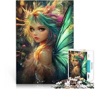 puzzle 1000 pezzi per adulti Fata con le ali verdi Giocattolo educativo intellettuale decomprimente Giocattoli per la decorazione della casa 75x50cm