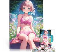 puzzle 1000 pezzi per adulti Fata in bikini rosa per il giocattolo di sfida del gioco educativo Adatto per la decorazione del desktop 52x38cm