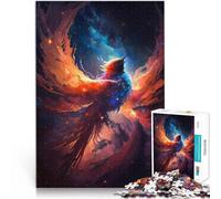 Puzzle 1000 pezzi per adulti Fenice dello spazio cosmico Fatto di cartone Adatto a partire dai 14 anni Sollievo dallo stress Regali interessanti per ridurre lo stress misurare：38x52cm