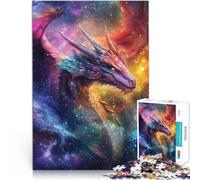 puzzle 1000 pezzi per adulti Fiamma del Drago Cosmico per il giocattolo di sfida del gioco educativo con poster abbinato e foglio di quiz 38x26cm