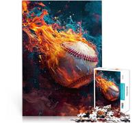 puzzle 1000 pezzi per adulti Fiamme astratte del baseball Giochi educativi Decorazione della casa Migliorare l'amore tra le coppie 38x26cm