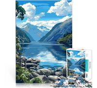 puzzle 1000 pezzi per adulti Fiordo della Nuova Zelanda per il giocattolo di sfida del gioco educativo Migliorare l'amore tra le coppie 75x50cm