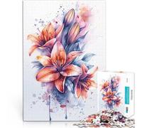 puzzle 1000 pezzi per adulti Fiore acquerello Aiuta il cervello ad allenare i giocattoli che creano dipendenza per coltivare la pazienza Un'opera d'arte 52x38cm