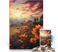 Puzzle 1000 pezzi per adulti Fiori autunnali Fatto di cartone per età 14+ giochi divertenti per famiglie ottimo regalo di Natale misurare:26x38cm/10.24 x 14.96pollice