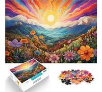 Puzzle 1000 pezzi per adulti fiori selvatici sotto il tramonto giochi educativi decorazione della casa puzzle adatto per adolescenti dai 14 anni e oltre 26 x 38 cm