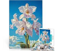 puzzle 1000 pezzi per adulti Fioritura di orchidea bianca Giocattolo educativo per l'apprendimento perché è ideale come regalo per tutta la famiglia 75x50cm