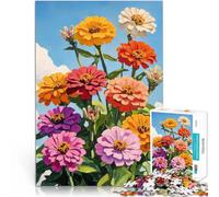 puzzle 1000 pezzi per adulti Fioritura in Zinnia per il giocattolo di sfida del gioco educativo offerte come regali per tutta la famiglia 52x38cm
