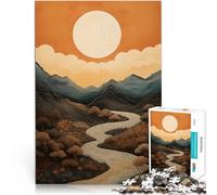 puzzle 1000 pezzi per adulti Fiume di montagna sereno per il giocattolo di sfida del gioco educativo Regalo di compleanno, regali, arte murale 75x50cm