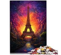 Puzzle 1000 pezzi per adulti Francia Torre Eiffel Giochi divertenti in famiglia 26x38 cm con poster coordinato e foglio di domande per adolescenti dai 14 anni e oltre