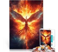 puzzle 1000 pezzi per adulti Fuoco Fiamme Fenice Uccello Giocattoli di gioco impegnativi Decorazione murale Regali unici per compleanno e Natale 75x50cm