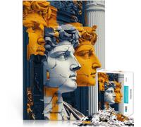 puzzle 1000 pezzi per adulti Fusione scultorea del modernismo urbano Difficile e sfidante con pezzi completamente interconnessi di forma casuale 38x26cm