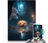 Puzzle 1000 pezzi per adulti, Galaxy Art Lotus, Giocattoli educativi con poster e scheda di domande e risposte assortite, 14,96 pollici x 20,47 pollici, adolescenti da 14 anni e oltre
