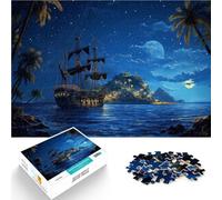 puzzle 1000 pezzi per adulti Galeone nei Caraibi Antistress Vacanza in patria Uccidere il tempo Collezione di artisti, Belle arti 38x26cm