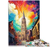 Puzzle 1000 pezzi per adulti Gand CAC AFS campanile Giocattoli Giochi educativi Sollievo Stress Decorazione per la casa 14,96 "x 20,47" per 14 anni