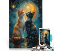 puzzle 1000 pezzi per adulti Gatti amorevoli Giocattoli che creano dipendenza e sfidano l'intelligenza del cervello Buon regalo 38x26cm