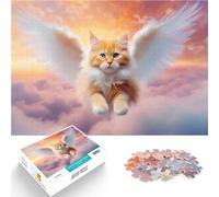 puzzle 1000 pezzi per adulti gattino alato Giocattoli che creano dipendenza e sfidano l'intelligenza del cervello Adatto alle coppie 52x38cm