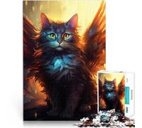 puzzle 1000 pezzi per adulti Gatto Alato Eroico Giocattolo educativo intellettuale decomprimente Migliorare l'amore tra le coppie 38x26cm