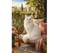 Puzzle 1000 Pezzi per Adulti, Gatto Angora Turco in Legno