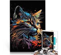 puzzle 1000 pezzi per adulti Gatto astratto Giocattoli che creano dipendenza e sfidano l'intelligenza del cervello Regalo divertente 38x26cm