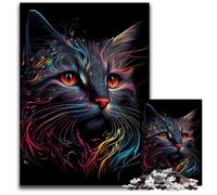 Puzzle 1000 pezzi per adulti,gatto astratto,surreale,puzzle impossibile per adulti,gioco interattivo per famiglie,decorazione fai da te per la casa,sfida mentale,regalo 50x75CM/19,68x29,52 pollici