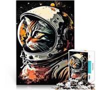puzzle 1000 pezzi per adulti Gatto astronauta Giocattoli che creano dipendenza e sfidano l'intelligenza del cervello Buon regalo 38x26cm