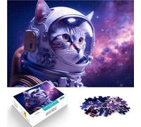 puzzle 1000 pezzi per adulti Gatto astronauta Giocattoli che creano dipendenza e sfidano l'intelligenza del cervello Un'opera d'arte 38x26cm