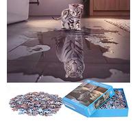 Puzzle 1000 Pezzi Per Adulti,「Gatto con la tigre nel cuore」,Materiali Riciclabili di Alta Qualità e Puzzle con Stampa ad Alta Definizione, Gioco di Famiglia, Team Building, Regali Per Gli Amici.