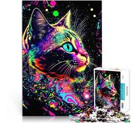 puzzle 1000 pezzi per adulti Gatto Cosmico Aiuta il cervello ad allenare i giocattoli che creano dipendenza per coltivare la pazienza Idee regalo 38x26cm