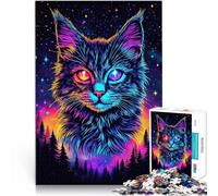 puzzle 1000 pezzi per adulti Gatto Cosmico Aiuta il cervello ad allenare i giocattoli che creano dipendenza per coltivare la pazienza Regalo divertente 75x50cm